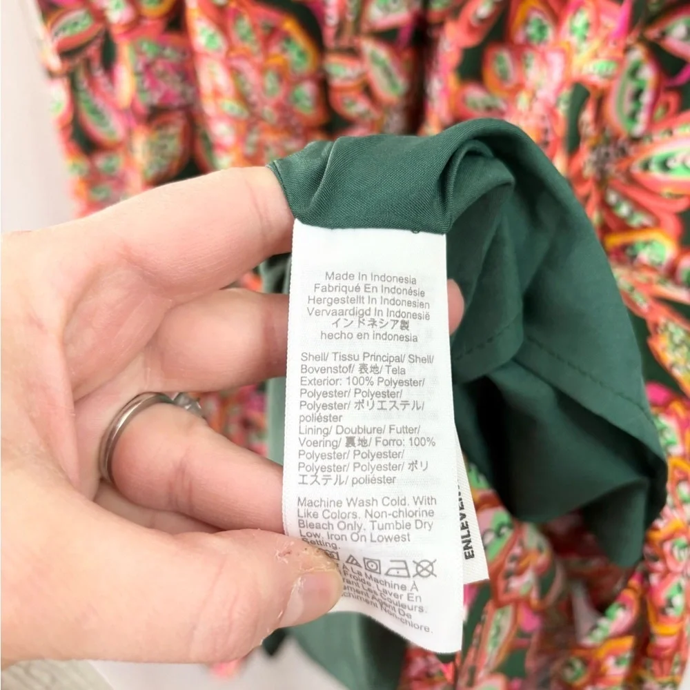 J.Crew Floral Paisley Mini Dress Ruffle Flutter Sleeve Tiered 14 Boho Tropical